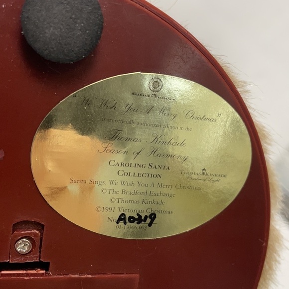 Thomas Kinkade - Season of Harmony Caroling Santa Collection Bradford Exchange - Picture 16 of 17